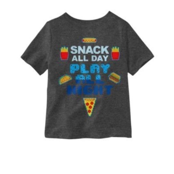 HYBRID Little Boys Snack All Day Play All Night in this Graphic T-shirt 3T - Picture 3 of 3